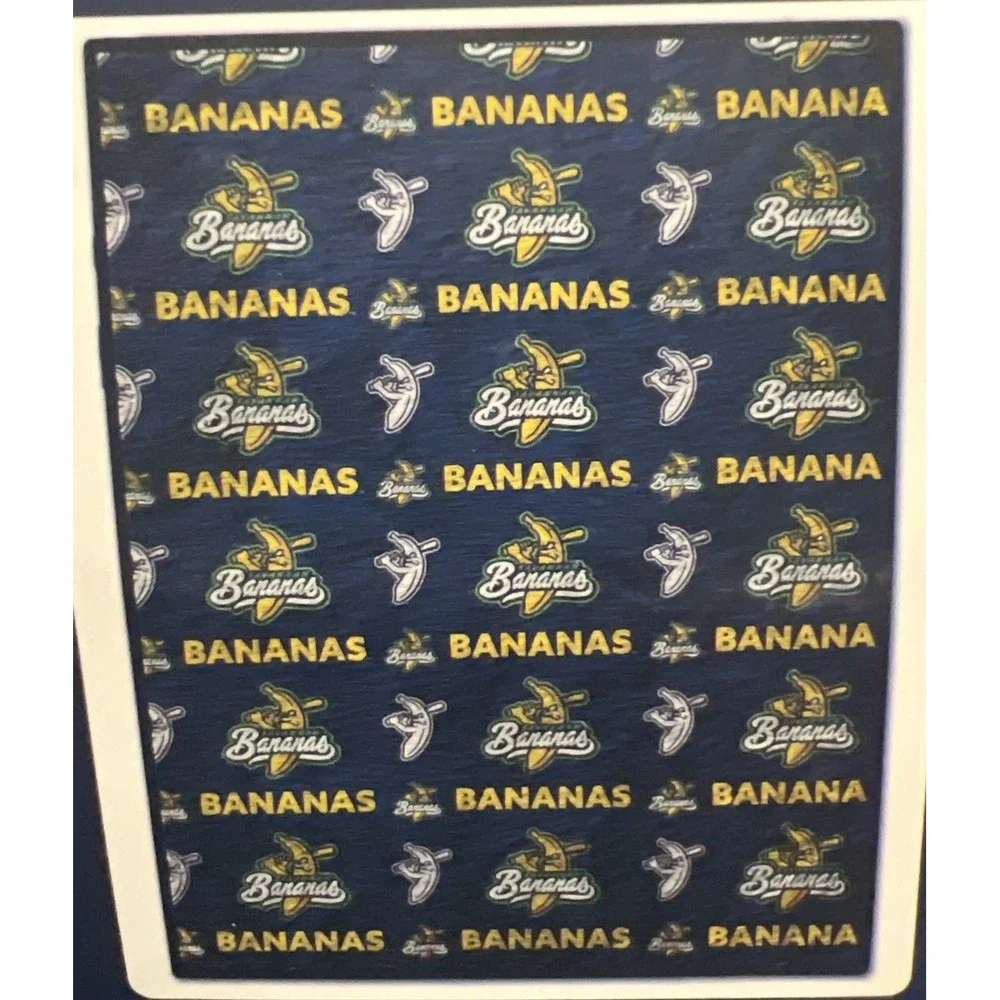 New Savannah Bananas Baseball Faux‎ Fur Throw Blanket 60x70 Super Soft Pegasus